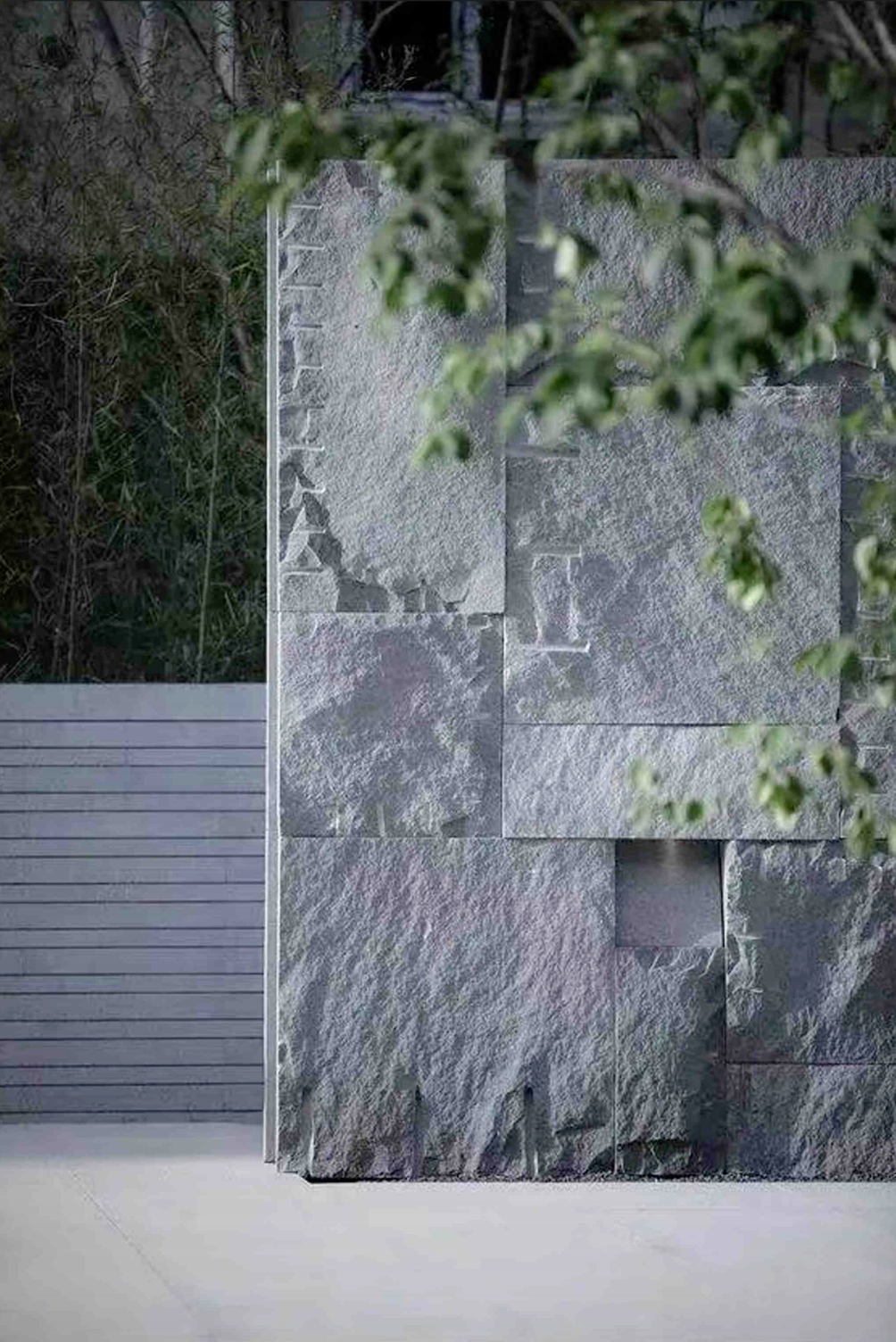 PU stone panel finish detail